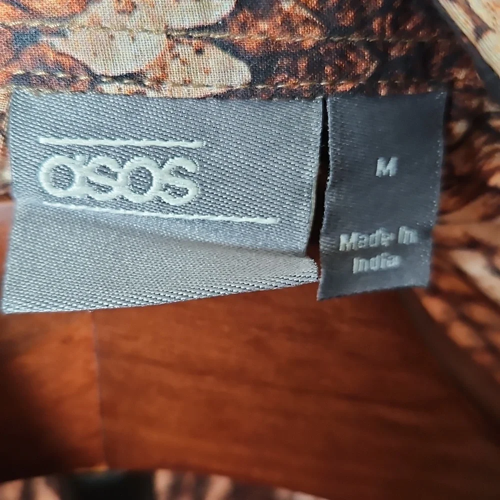 ASOS Brown Snake Print Shirt - Picture 5 of 6